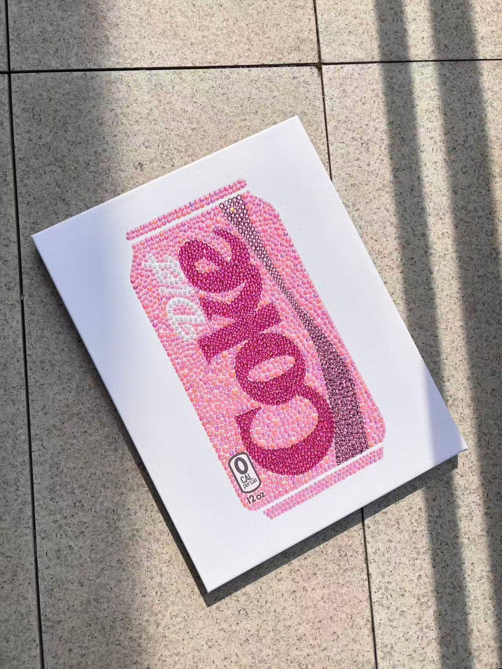 DIY Pink Diet Coke Rhinestone Canvas Art Kit