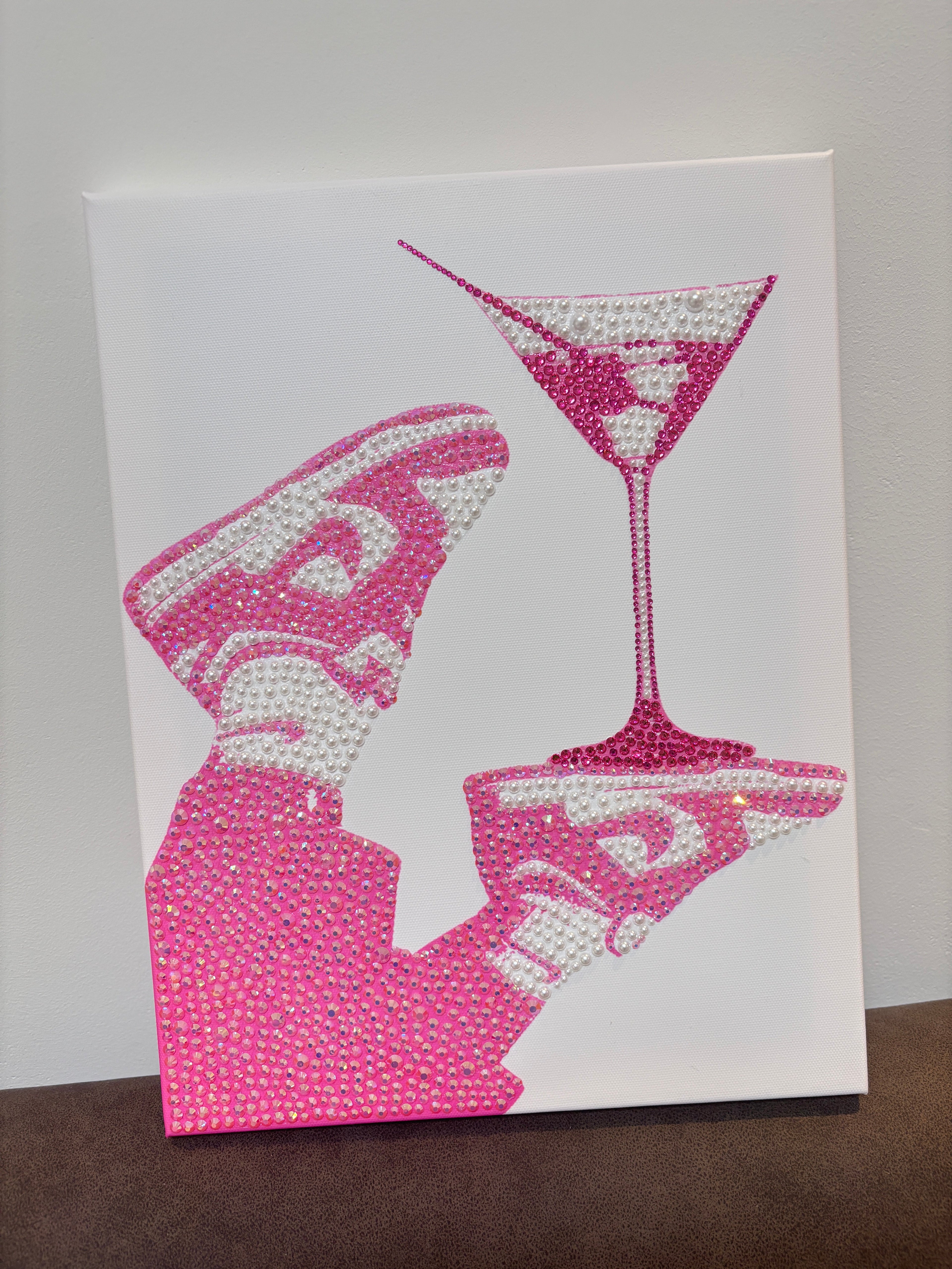 DIY AJ Nike and Martini Rhinetone Canvas Art Kit