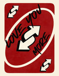 DIY UNO Love You More Red Card Rhinestone Canvas Art Kit