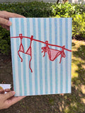 DIY Bikini and Blue Stripe Rhinestone Canvas Art Kit