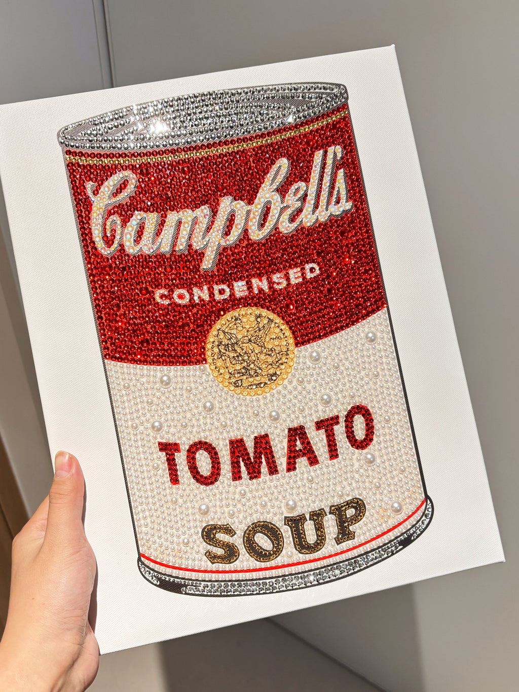 DIY Campbell's Soup Can Rhinestone Canvas Art Kit