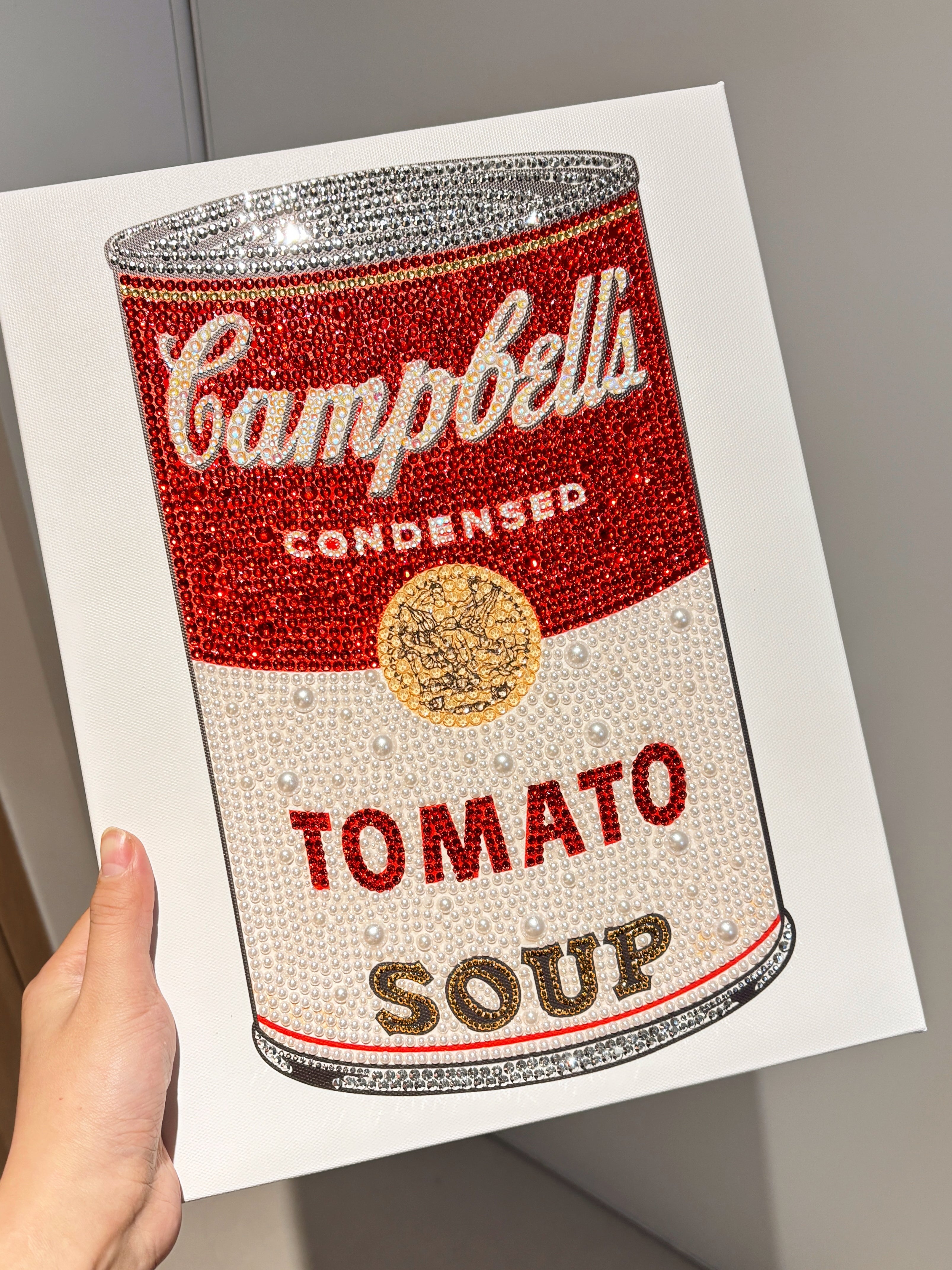 DIY Campbell's Soup Can Rhinestone Canvas Art Kit