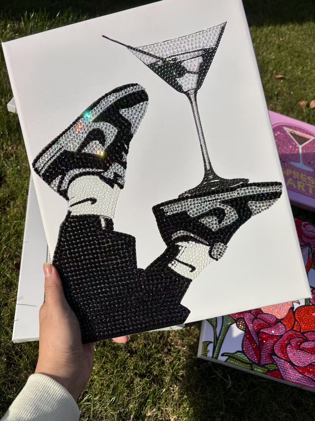 DIY AJ Nike and Martini Rhinetone Canvas Art Kit