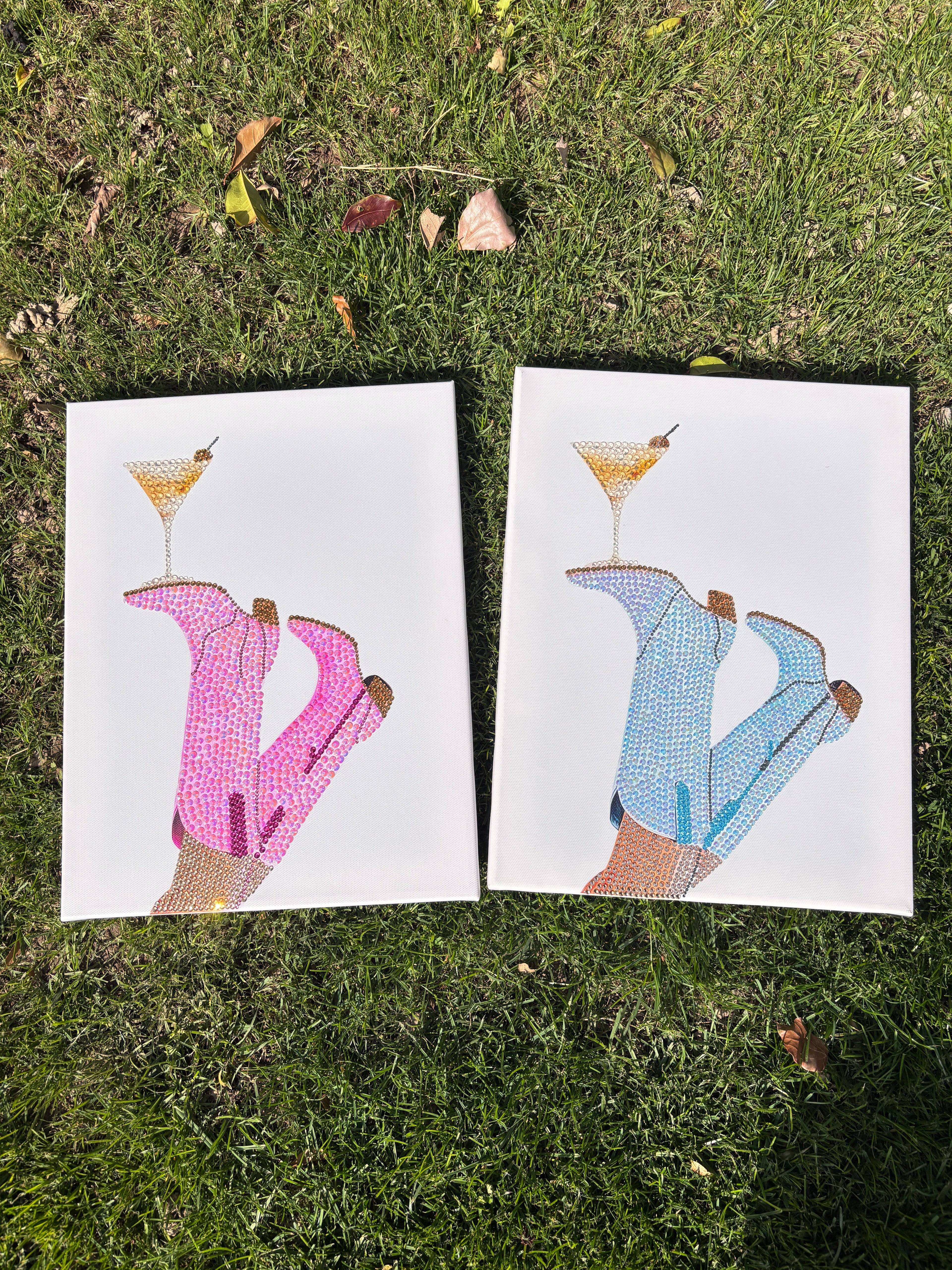 DIY Blue Boots/ Pink Boots and Martini Kit