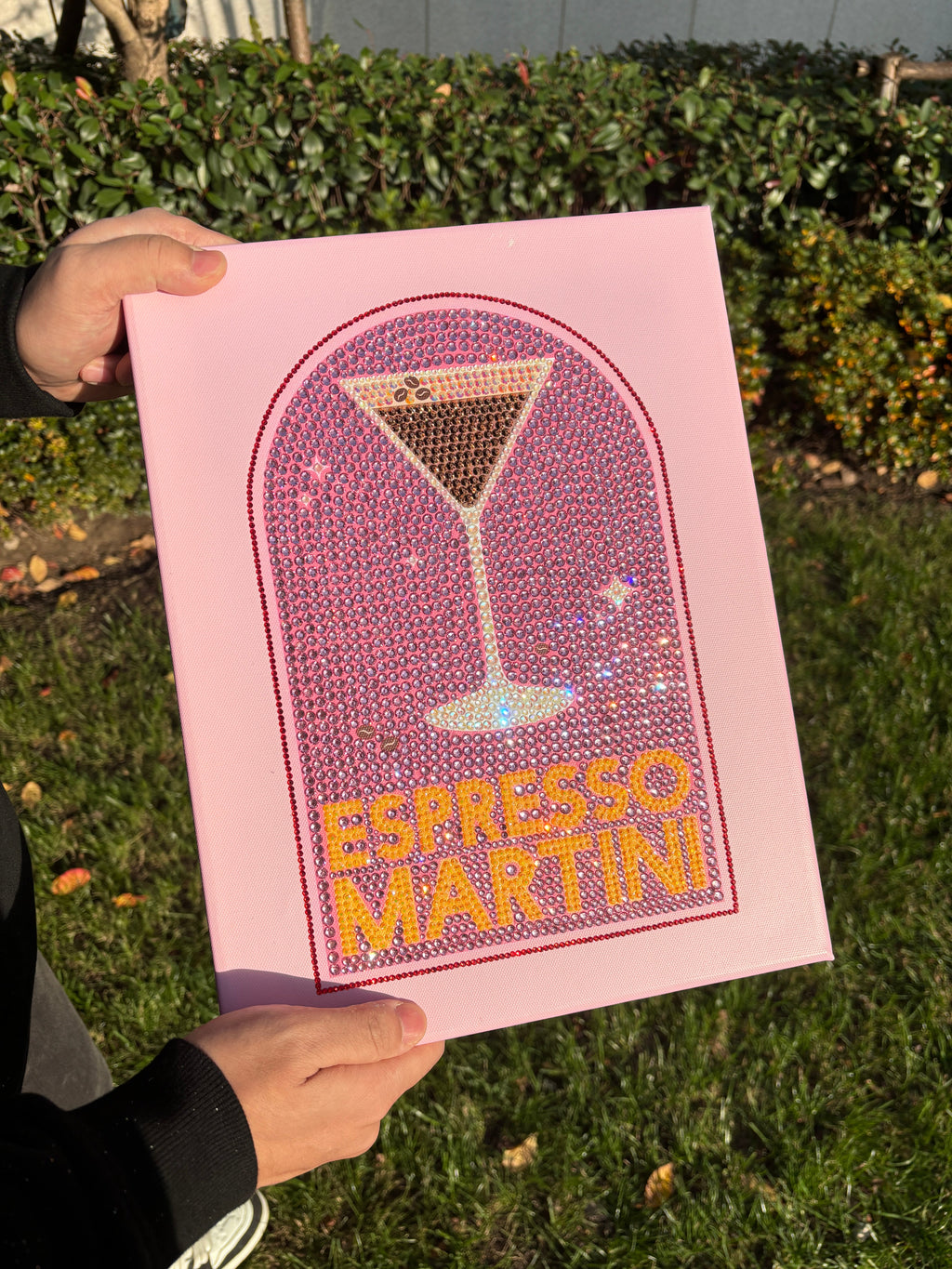 DIY Espresso Martini Rhinestone Canvas Art Kit