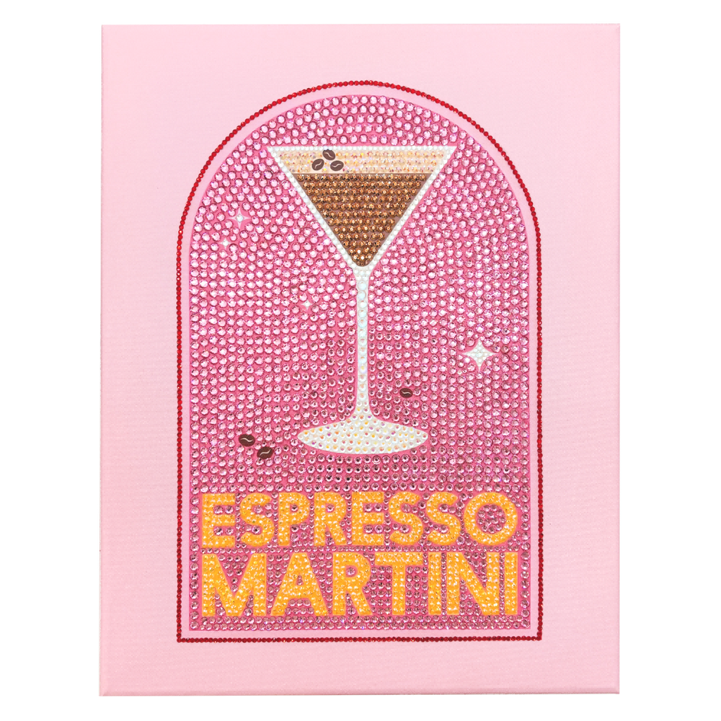 DIY Espresso Martini Rhinestone Canvas Art Kit