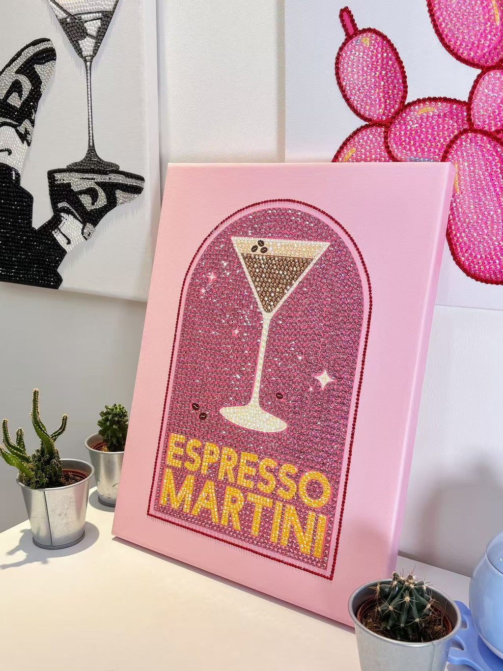 DIY Espresso Martini Rhinestone Canvas Art Kit