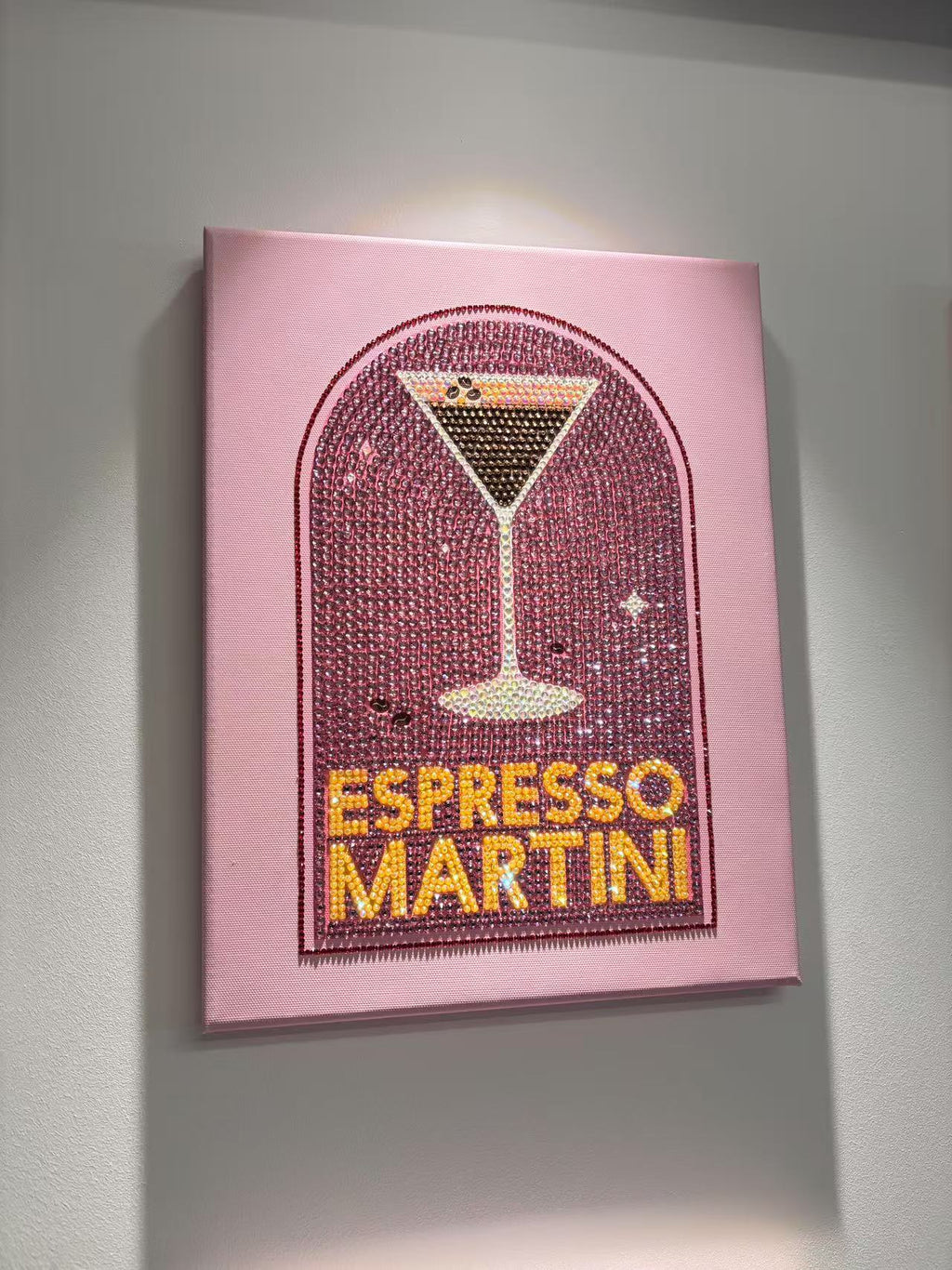 DIY Espresso Martini Rhinestone Canvas Art Kit