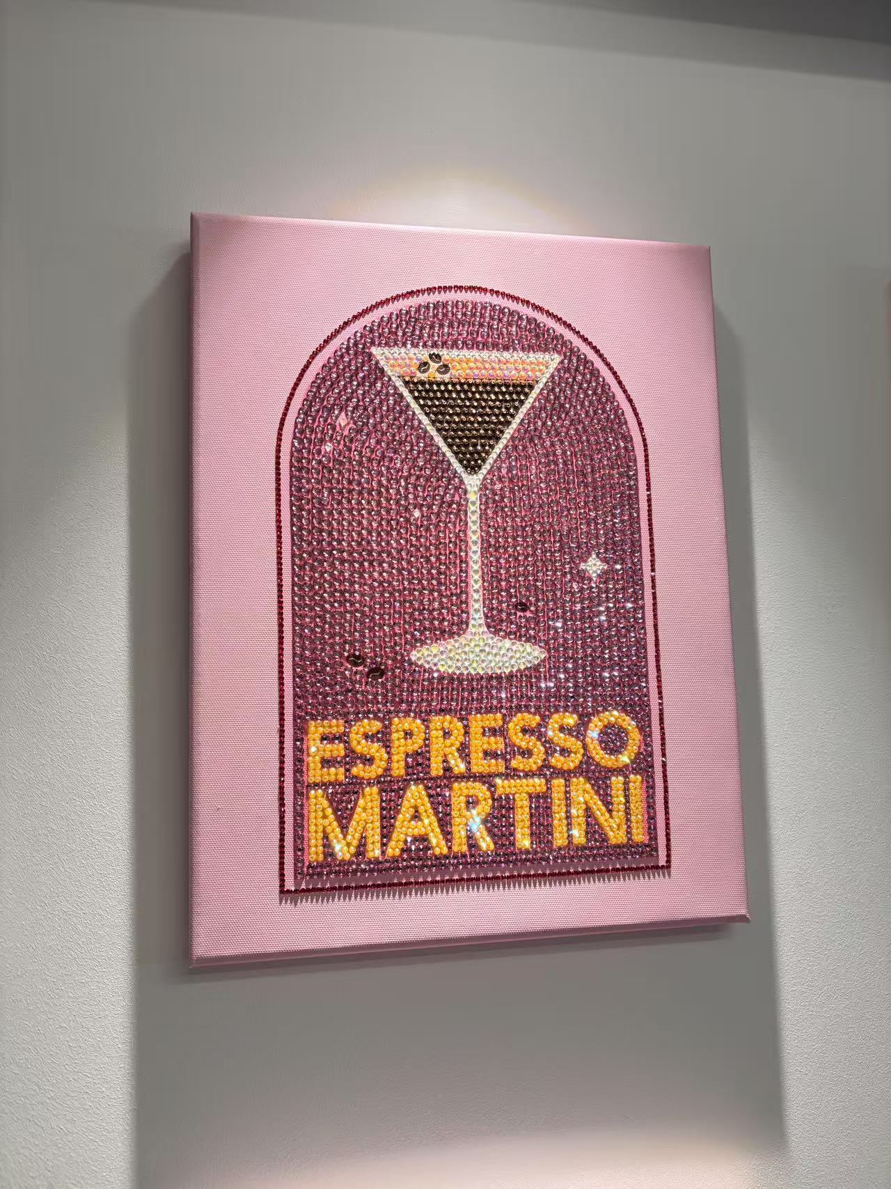 DIY Espresso Martini Rhinestone Canvas Art Kit