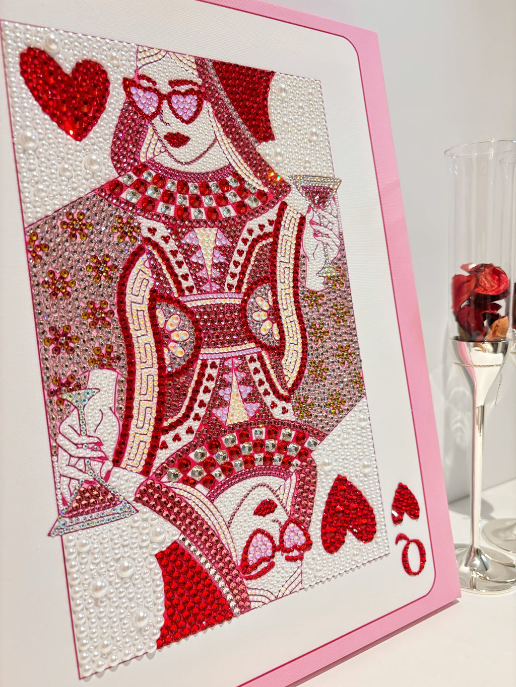 DIY Red Queen Card Rhinestone Canvas Art Kit
