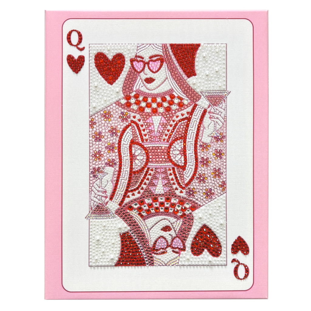 DIY Red Queen Card Rhinestone Canvas Art Kit