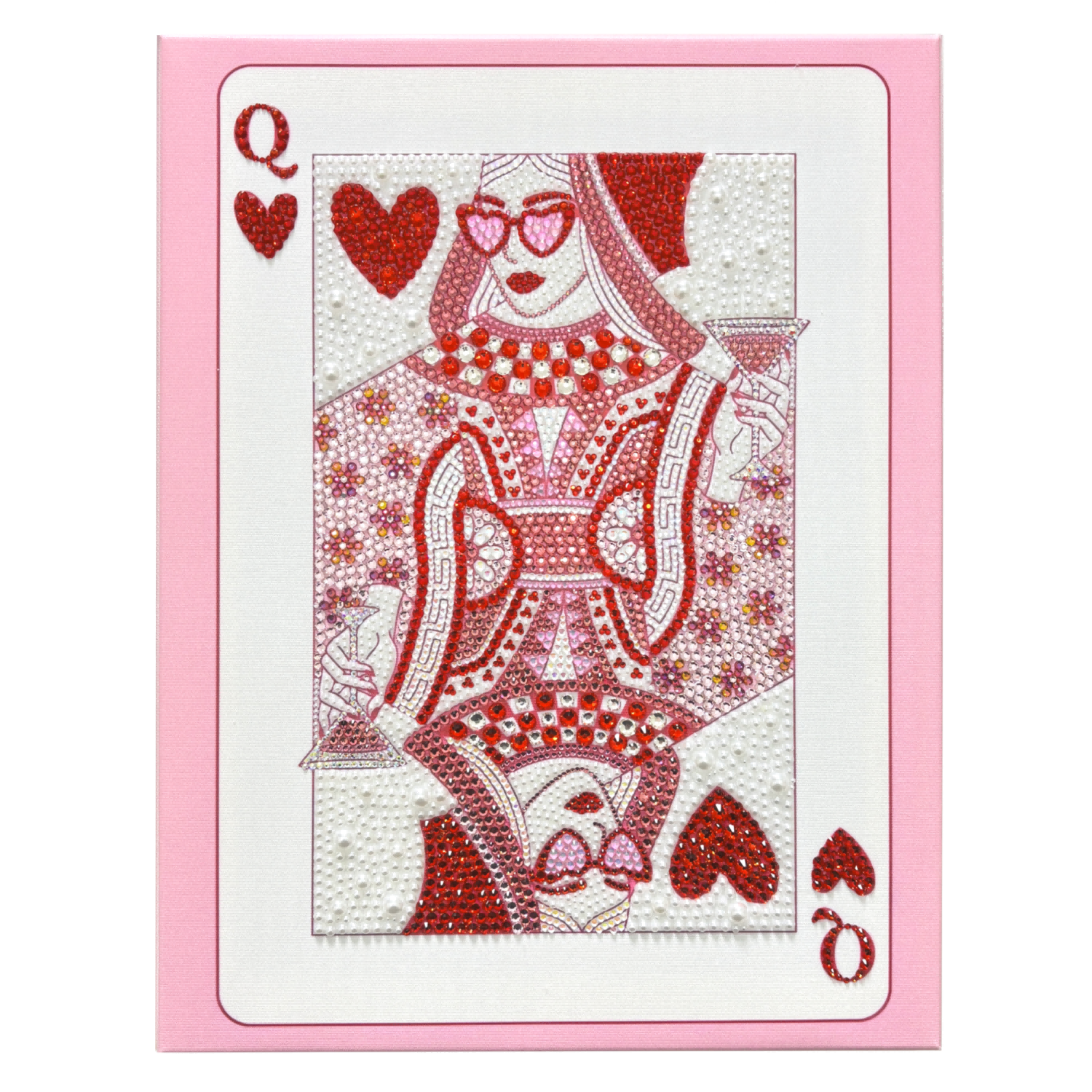 DIY Red Queen Card Rhinestone Canvas Art Kit