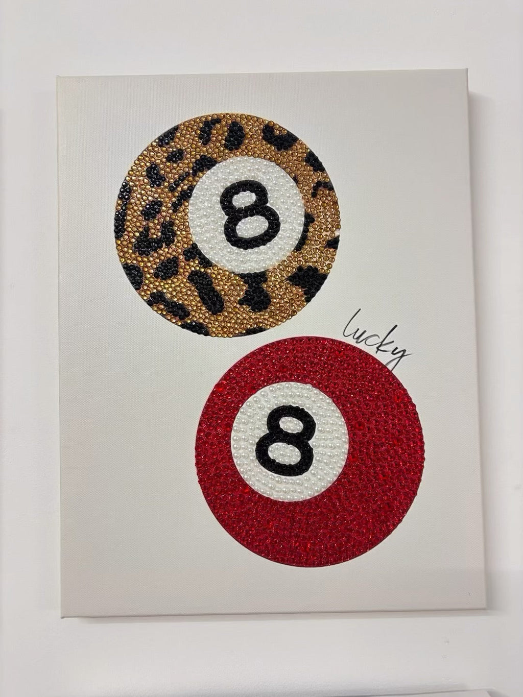 DIY 8 Ball Rhinestone Canvas Art Kit