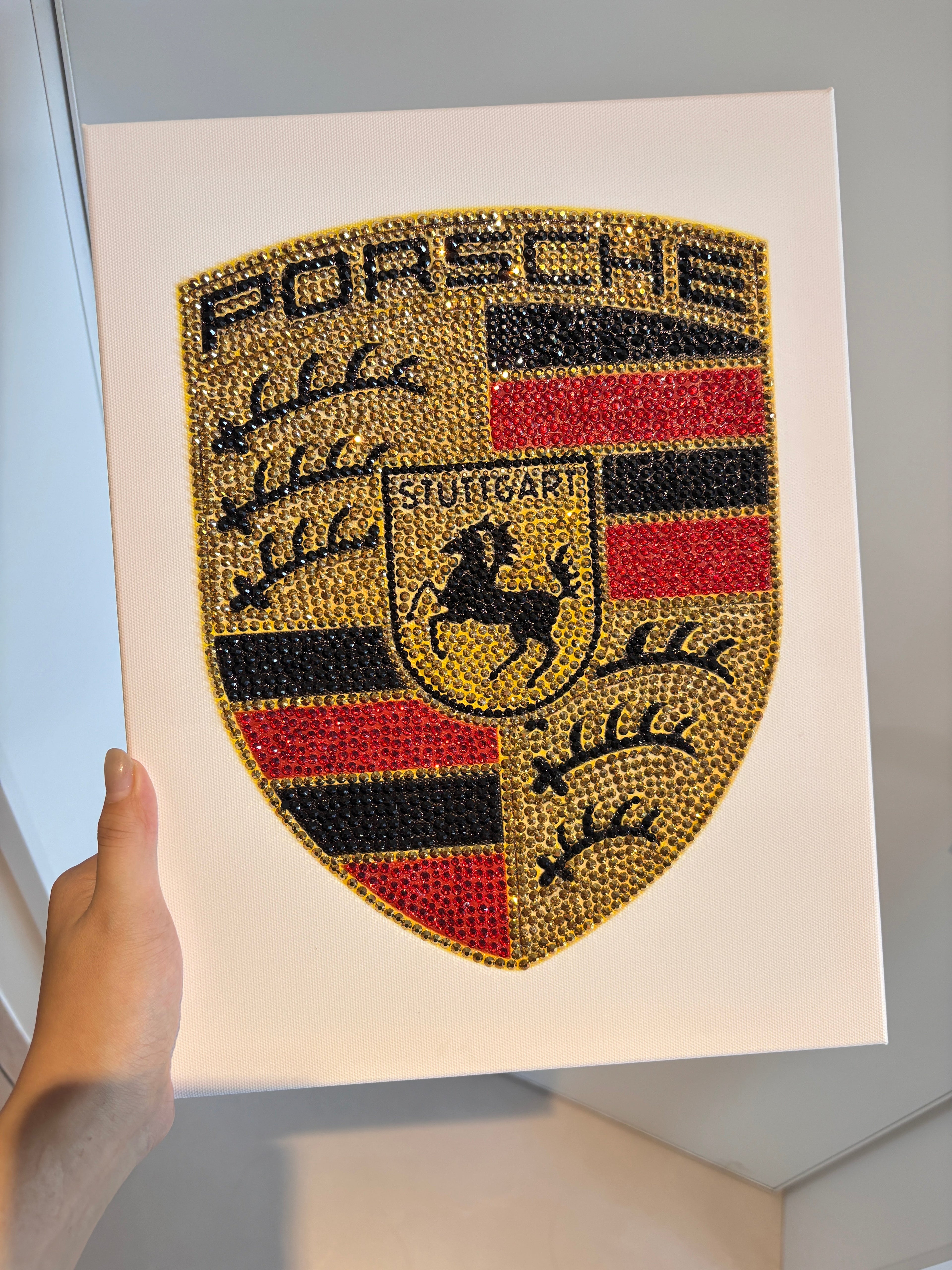 DIY Porsche Logo Rhinestone Canvas Art Kit