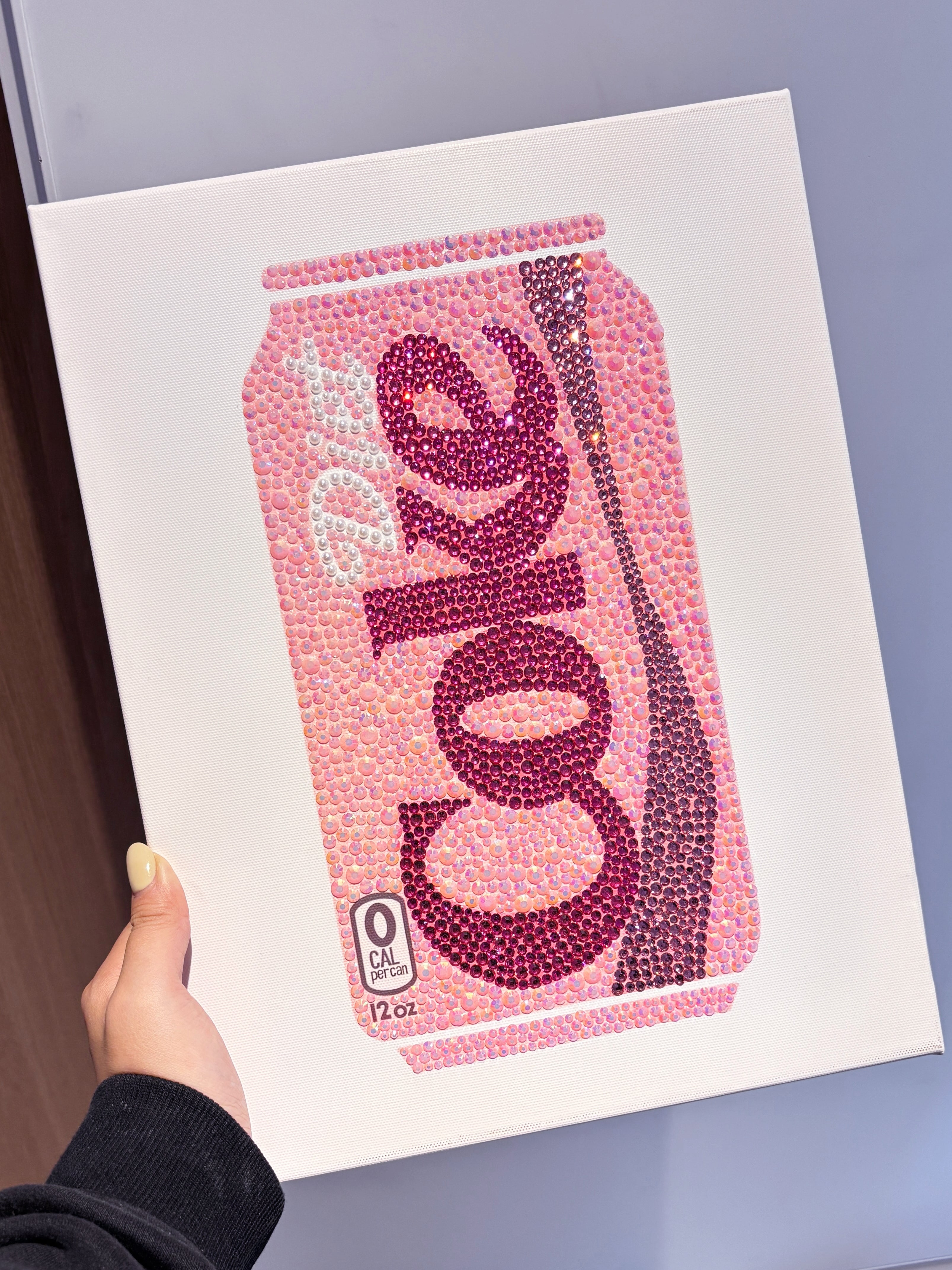 DIY Pink Diet Coke Rhinestone Canvas Art Kit