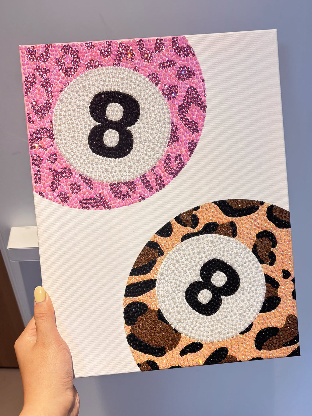 DIY 8 Ball Rhinestone Canvas Art Kit