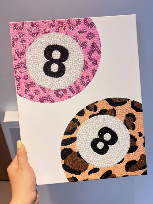 DIY 8 Ball Rhinestone Canvas Art Kit