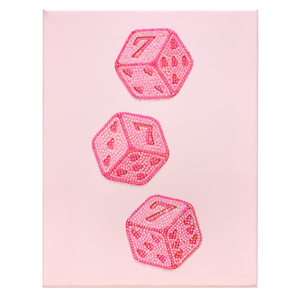 DIY Lucky 7 Dice Rhinestone Canvas Art Kit