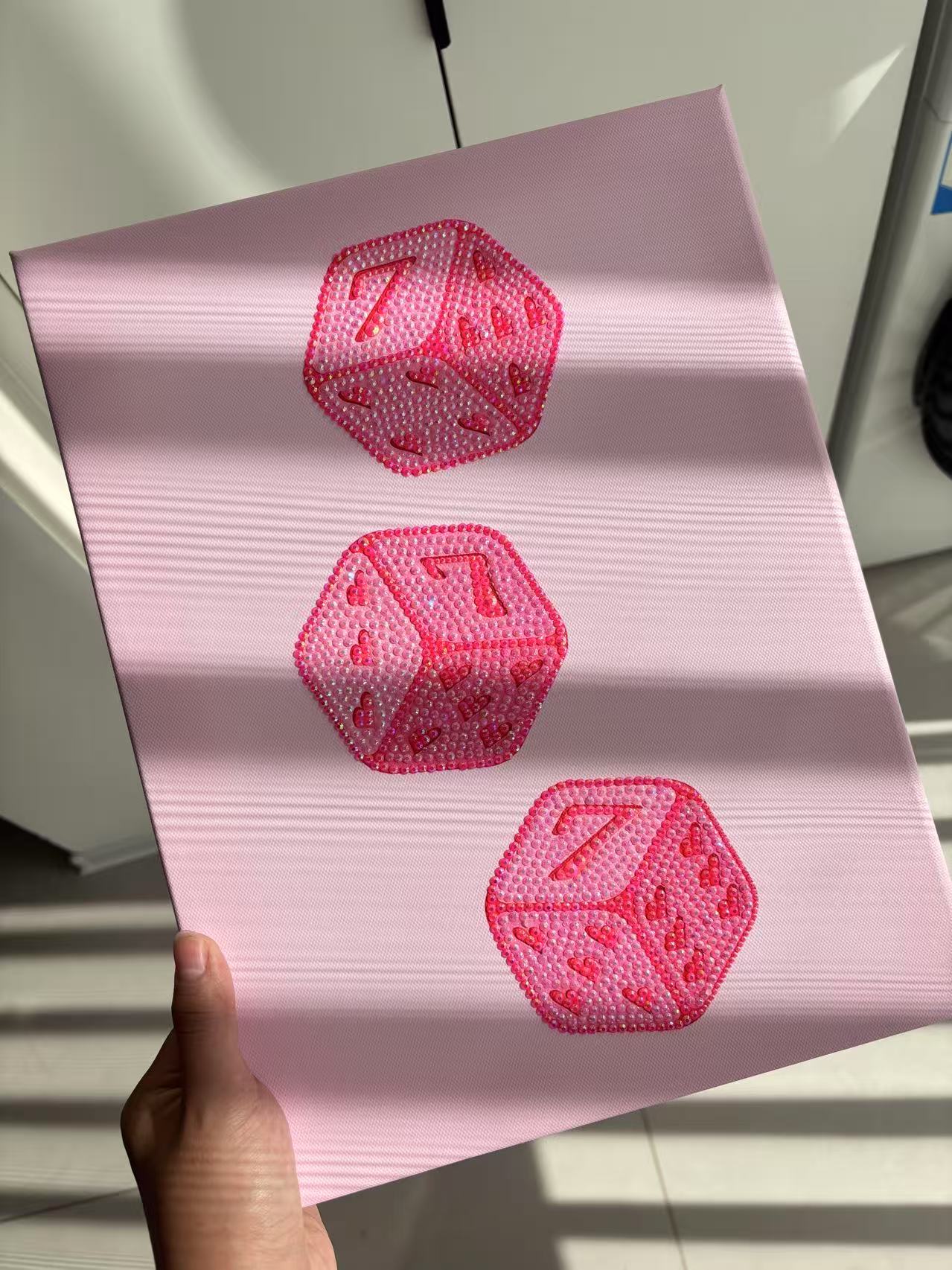 DIY Lucky 7 Dice Rhinestone Canvas Art Kit